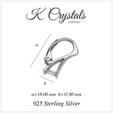Swarovski Element Drop Earrings - Chrome/Labrador - K. Crystals Online