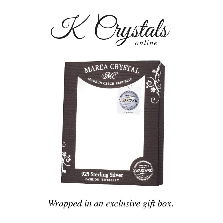 Swarovski Element Heart Necklace - Silver Night - K. Crystals Online