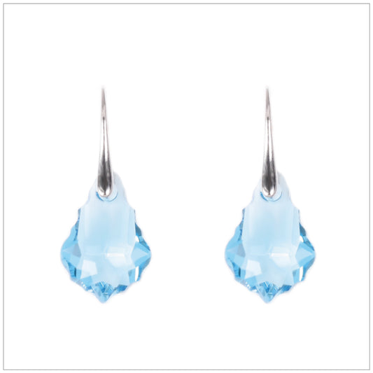 Swarovski Element Baroque Earrings - Aquamarine - swarovski jewellery south africa kcrystals
