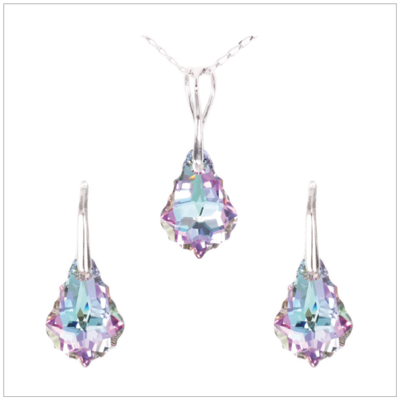 Swarovski Element Baroque Set - Vitrail Light - swarovski jewellery south africa kcrystals