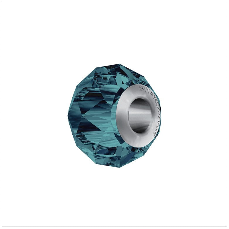 BeCharmed Bracelet Set (17cm) Swarovski Element Briolette Charm - Indicolite