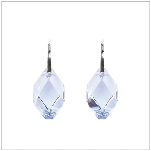Swarovski Element Cubist Earrings - Light Sapphire - swarovski jewellery south africa kcrystals