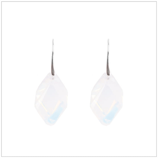 Swarovski Element Cubist Earrings - White Opal - swarovski jewellery south africa kcrystals