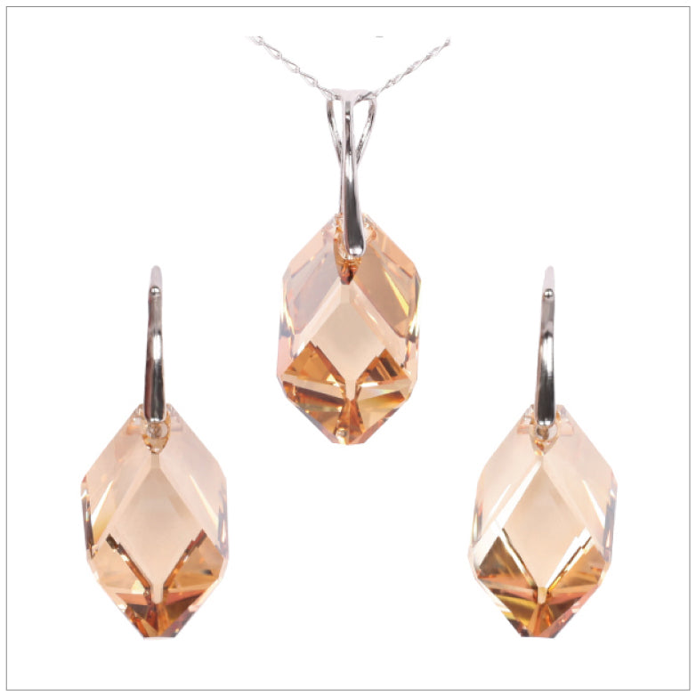 Swarovski Element Cubist Set - Golden Shadow - K. Crystals Online