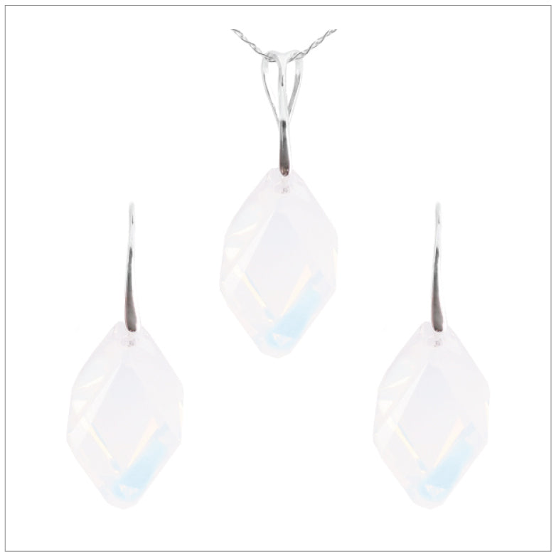 Swarovski Element Cubist Set - White Opal - K. Crystals Online