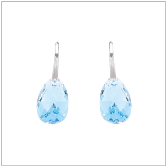 Swarovski Element Drop Earrings - Aquamarine - K. Crystals Online