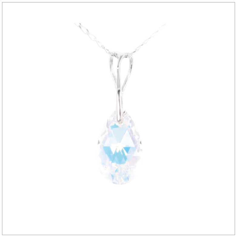 Swarovski Element Drop Necklace - Aurore Boreale - K. Crystals Online