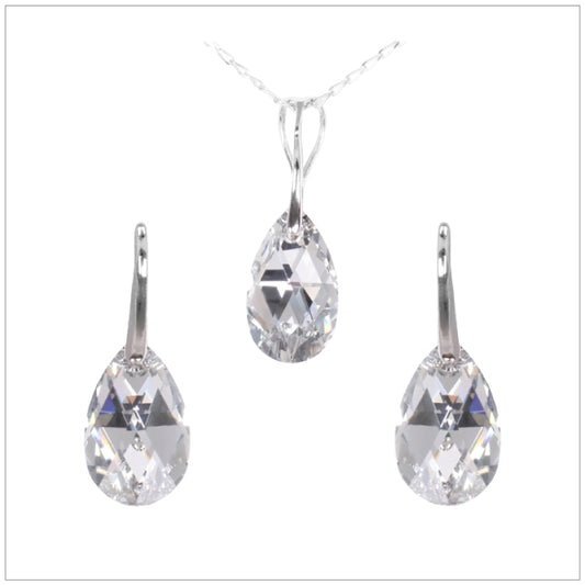Swarovski Element Drop Set - Chrome/Labrador - K. Crystals Online