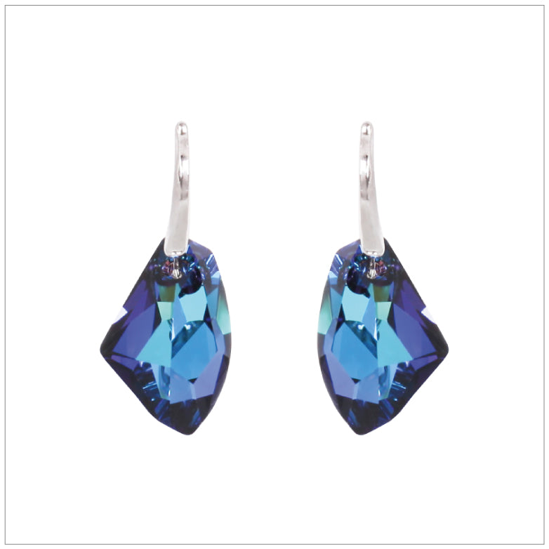 Swarovski Element Galactic Earrings - Bermuda Blue