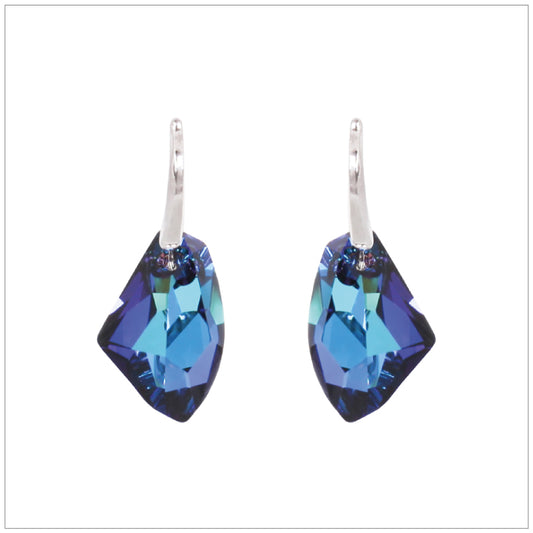 Swarovski Element Galactic Earrings - Bermuda Blue