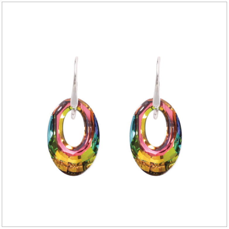 Swarovski Element Helios Earrings - Vitrail Medium - swarovski jewellery south africa kcrystals