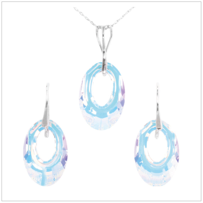 Swarovski Element Helios Set - Aurore Boreale - swarovski jewellery south africa kcrystals
