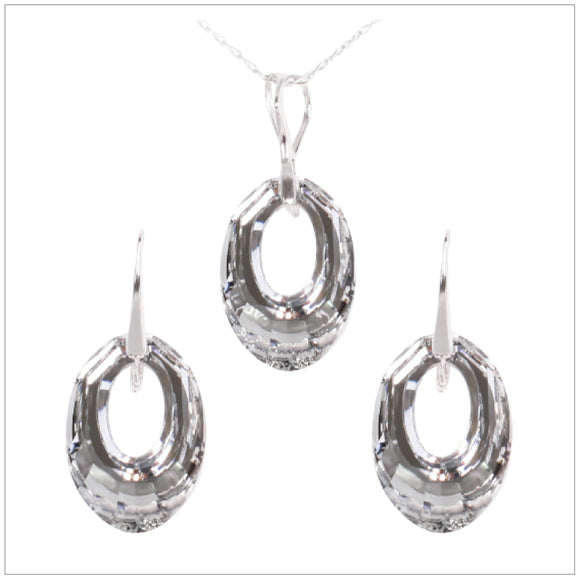 Swarovski Element Helios Set - Chrome/Labrador - swarovski jewellery south africa kcrystals