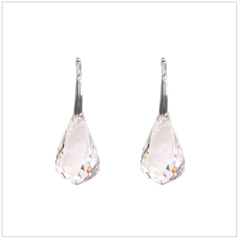 Swarovski Element Helix Earrings - Silver Shade