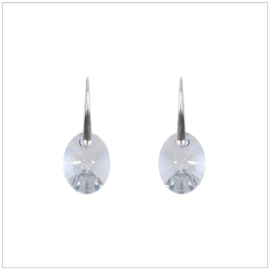 Swarovski Element Oval Earrings - Blue Shadow