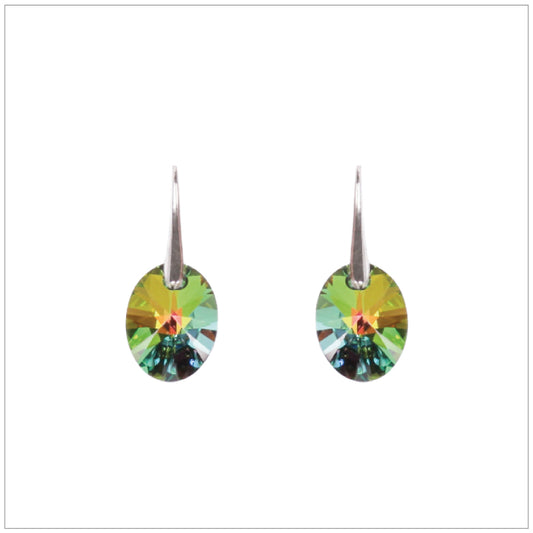 Swarovski Element Oval Earrings - Vitrail Medium