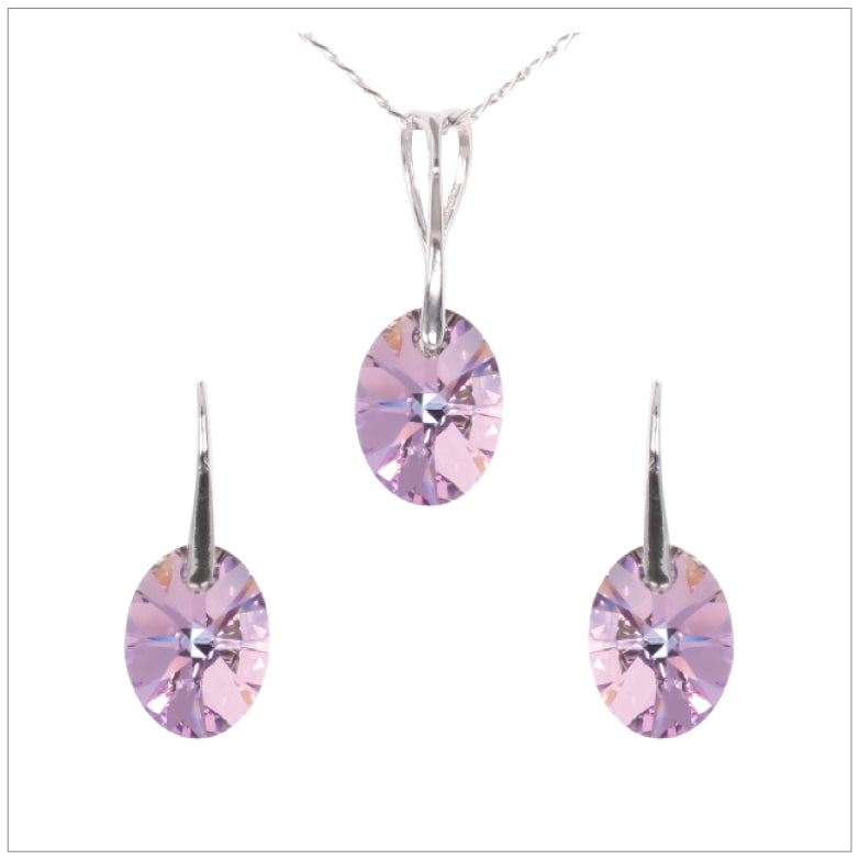 Swarovski Element Oval Set - Vitrail Light