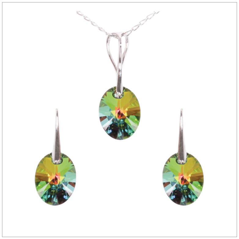 Swarovski Element Oval Set - Vitrail Medium