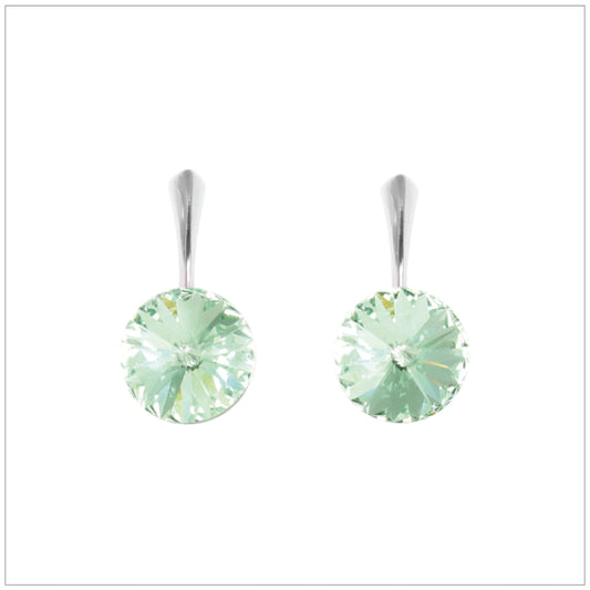 Swarovski Element Rivoli Earrings - Chrysolite - K. Crystals Online