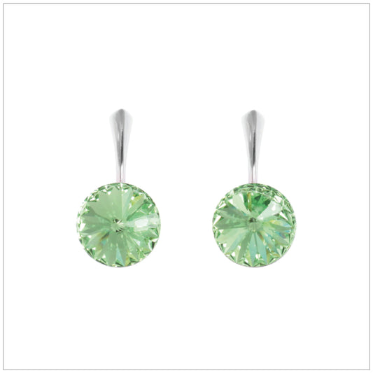 Swarovski Element Rivoli Earrings - Peridot - K. Crystals Online