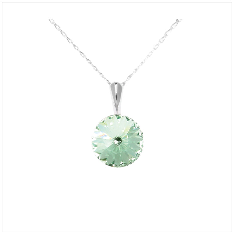 Swarovski Element Rivoli Necklace - Chrysolite - K. Crystals Online