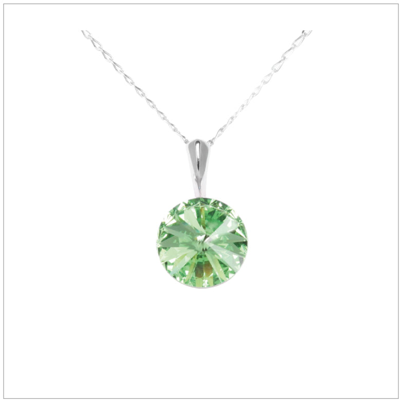 Swarovski Element Rivoli Necklace - Peridot - K. Crystals Online