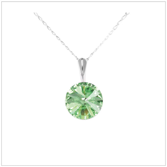 Swarovski Element Rivoli Necklace - Peridot - K. Crystals Online