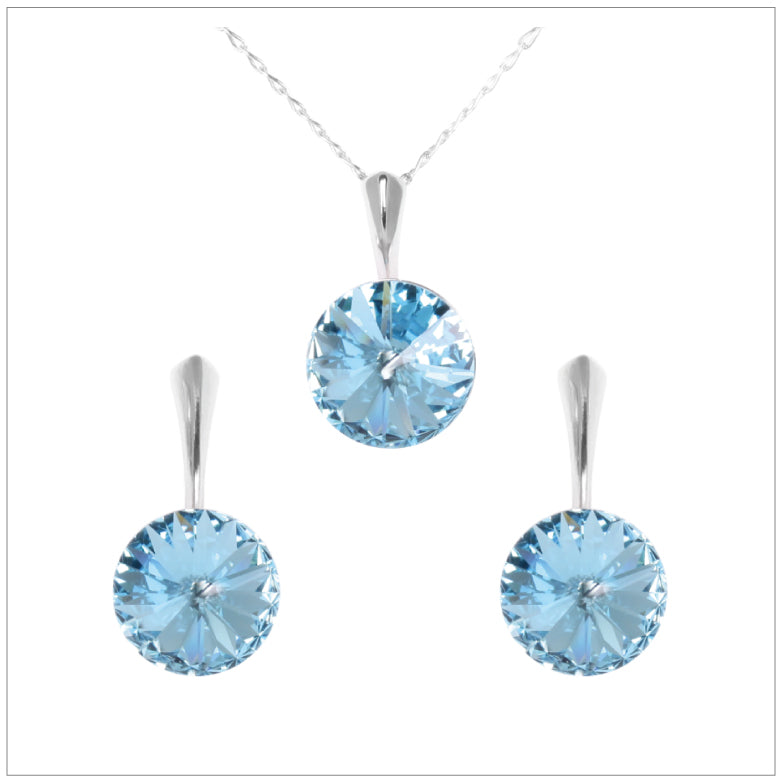 Swarovski Element Rivoli Set - Aquamarine - K. Crystals Online
