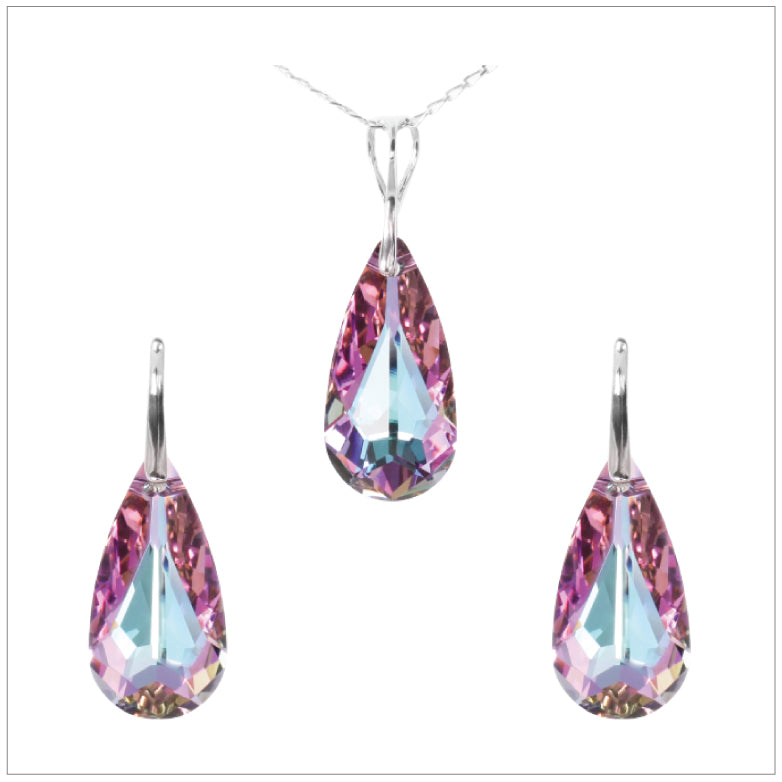 Swarovski Element Tear Set - Vitrail Light - K. Crystals Online