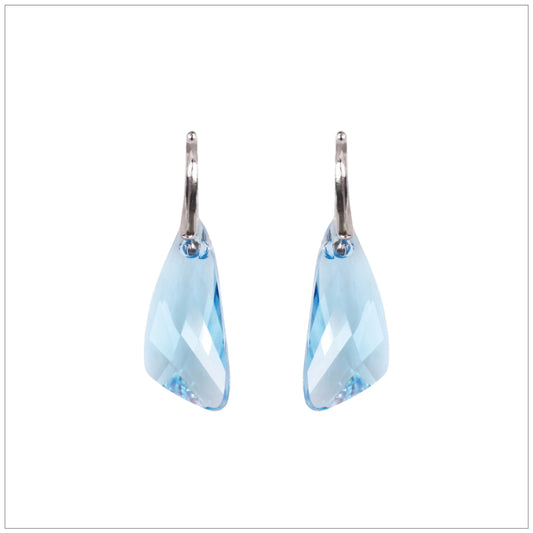 Swarovski Element Wing Earrings - Aquamarine - swarovski jewellery south africa kcrystals