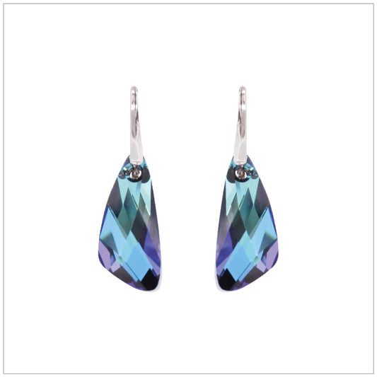 Swarovski Element Wing Earrings - Bermuda Blue - swarovski jewellery south africa kcrystals