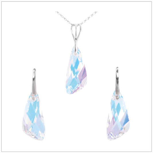 Swarovski Element Wing Set - Aurore Boreale - swarovski jewellery south africa kcrystals