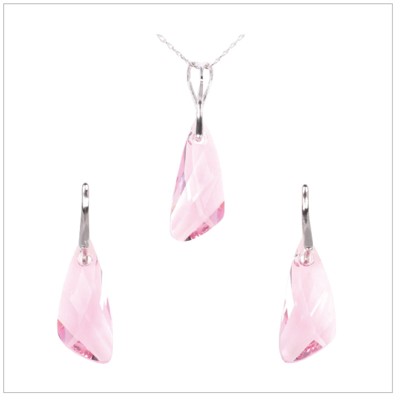Swarovski Element Wing Set - Light Rose - swarovski jewellery south africa kcrystals