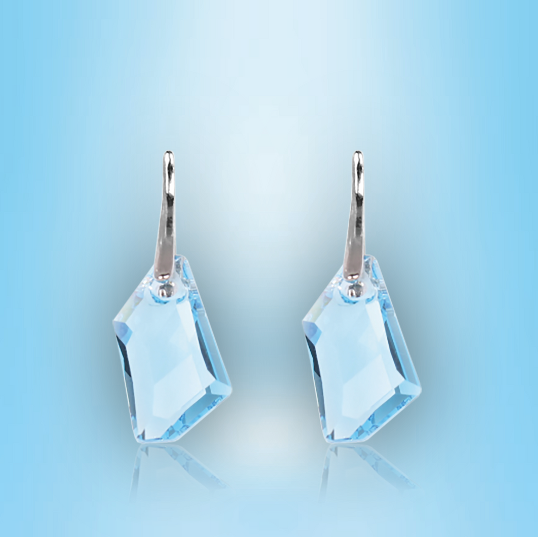 Swarovski Element De-Art Earrings - Aquamarine - K. Crystals Online