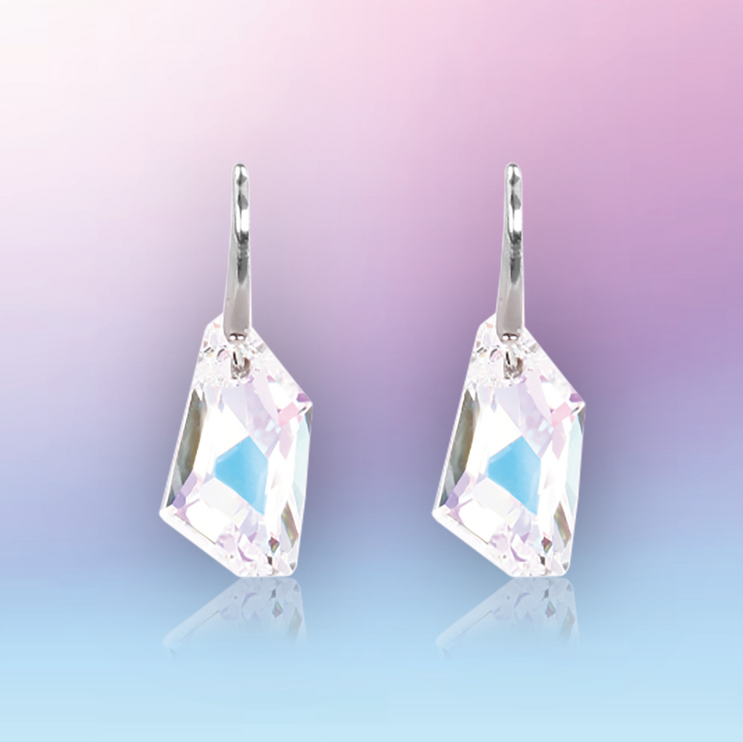 Swarovski Element De-Art Earrings - Aurore Boreale - K. Crystals Online