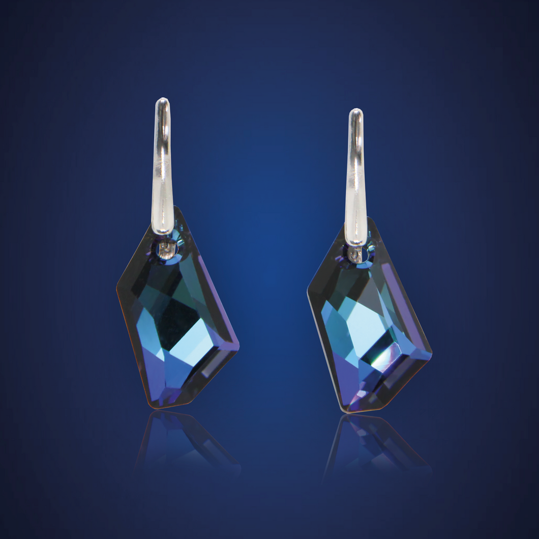 Swarovski Element De-Art Earrings - Bermuda Blue - K. Crystals Online