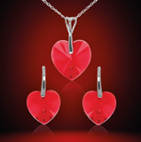 Swarovski Element Heart Set - Light Siam