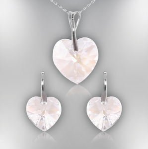 Swarovski Element Heart Set - Moon Light