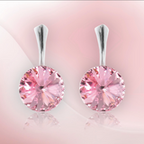 Swarovski Element Rivoli Earrings - Light Rose