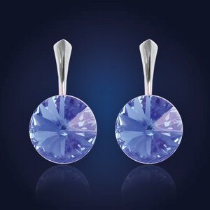 Swarovski Element Rivoli Earrings - Sapphire