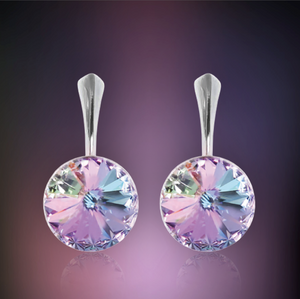 Swarovski Element Rivoli Earrings - Vitrail Light