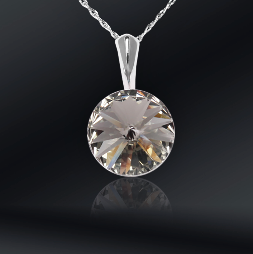 Swarovski Element Rivoli Necklace - Black Diamond - K. Crystals Online