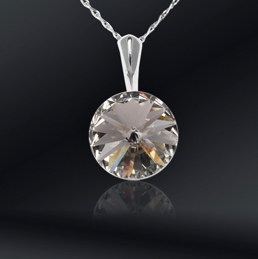 Swarovski Element Rivoli Necklace - Black Diamond - K. Crystals Online