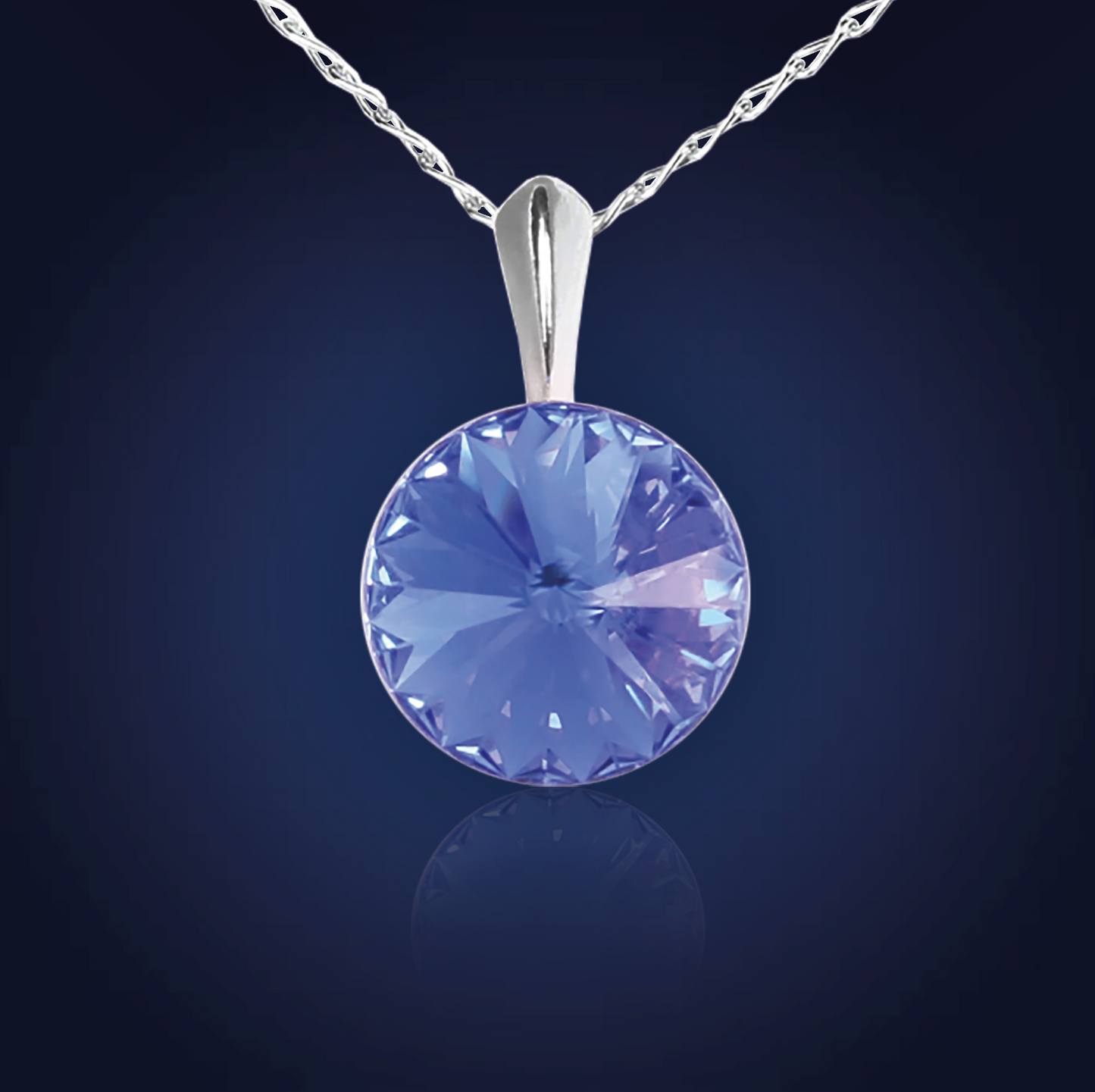 Swarovski Element Rivoli Necklace - Sapphire - K. Crystals Online
