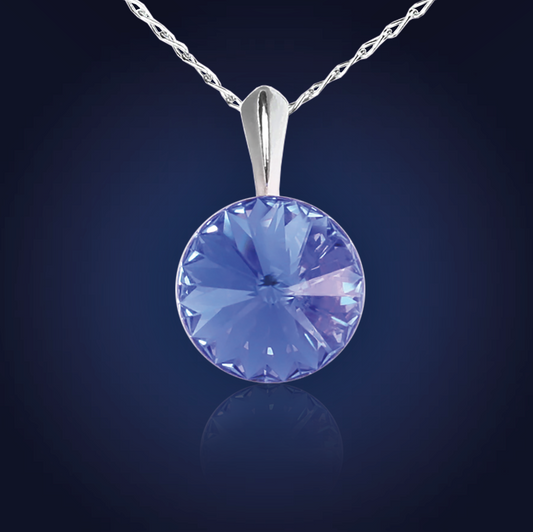 Swarovski Element Rivoli Necklace - Sapphire - K. Crystals Online