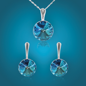 Swarovski Element Rivoli Set - Bermuda Blue