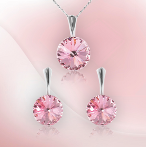 Swarovski Element Rivoli Set - Light Rose