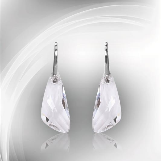 Swarovski Element Wing Earrings - Crystal