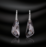 Swarovski Element Wing Earrings - Silver Night