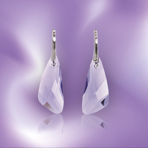 Swarovski Element Wing Earrings - Tanzanite